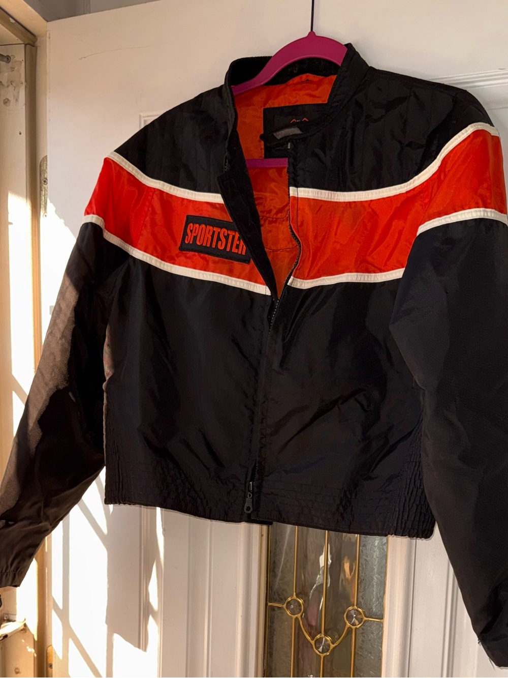 Harley Davidson Sportster Black & Orange Racing Jacket